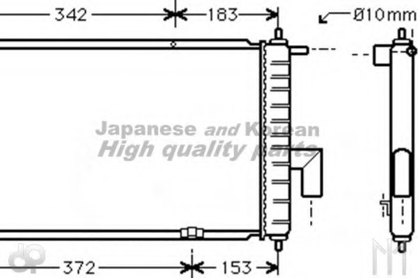 ASHUKI J207-07 Radiator, engine cooling